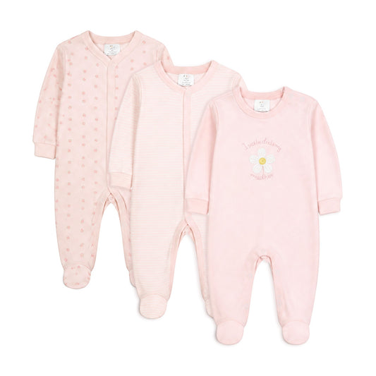 BLOSSOM PINK SLEEP SUITS GIRLS PK-3