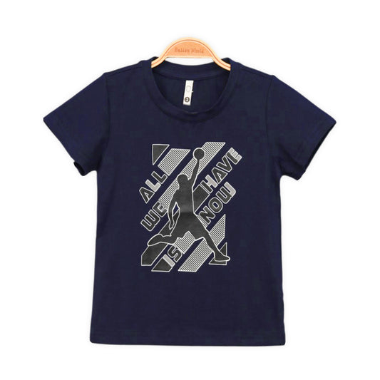 NAVY BLUE ACTIVE MOTTO TEE