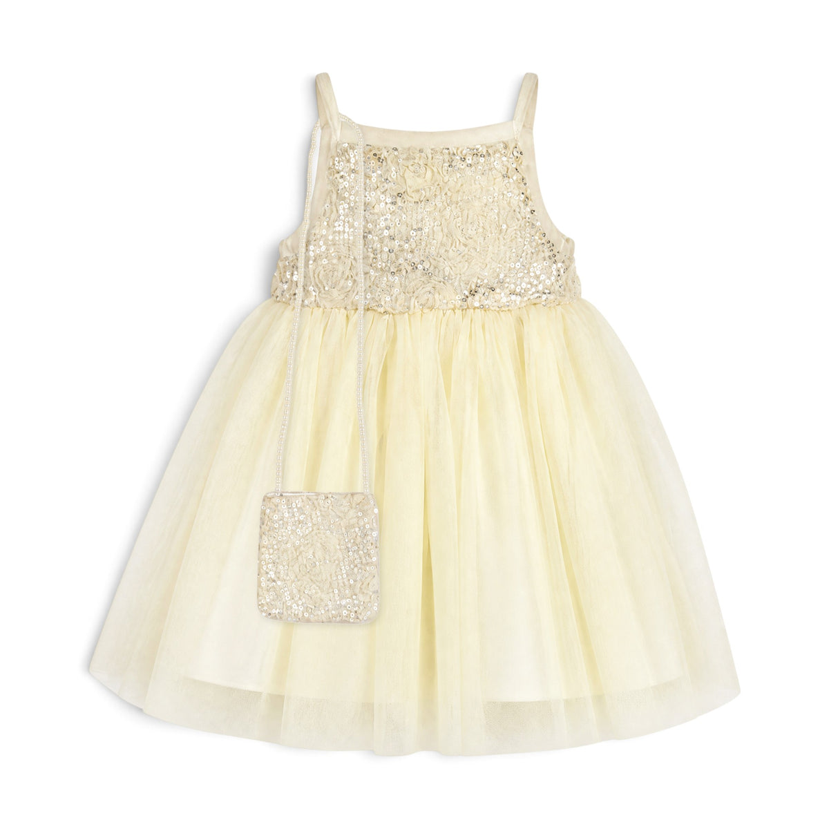 BABY GIRL OFF-WHITE EMBELLISHED PARTY DRESS