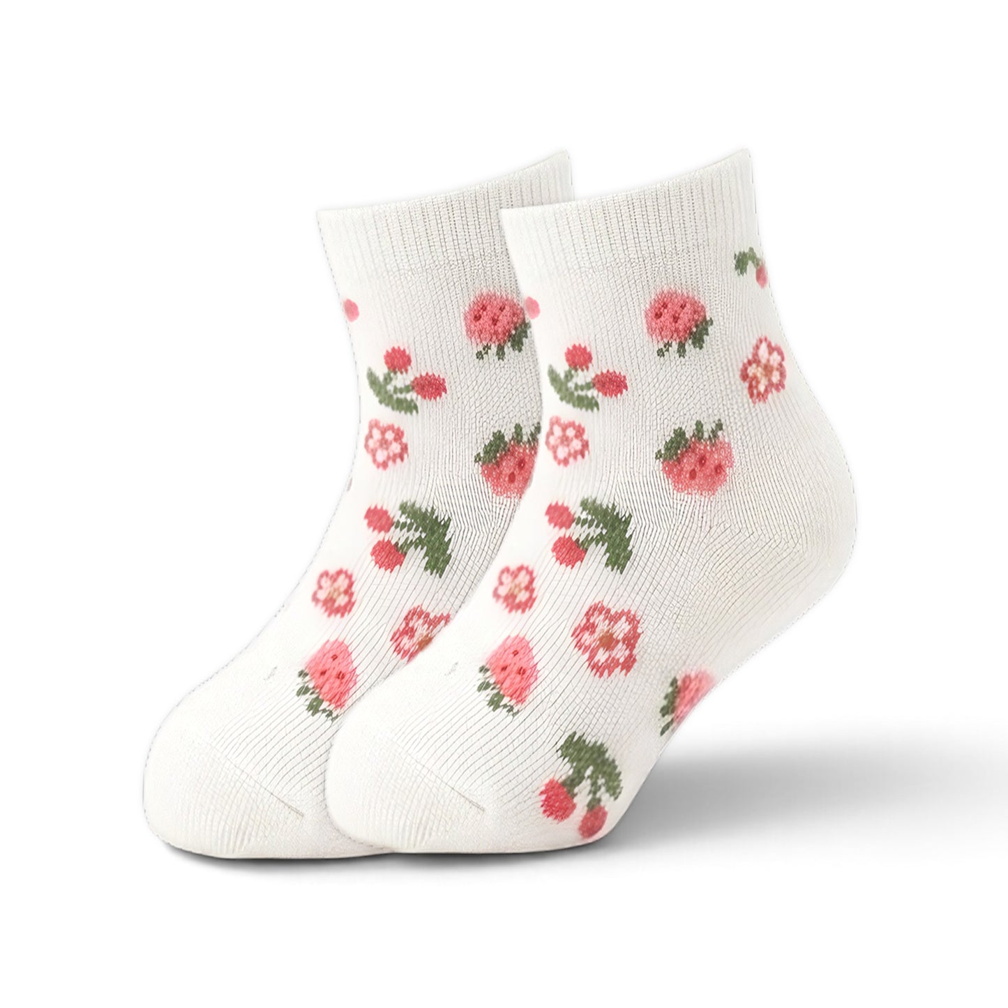 MILLIE & TILLIS BERRY & STRIPE GIRL SOCKS PK-3
