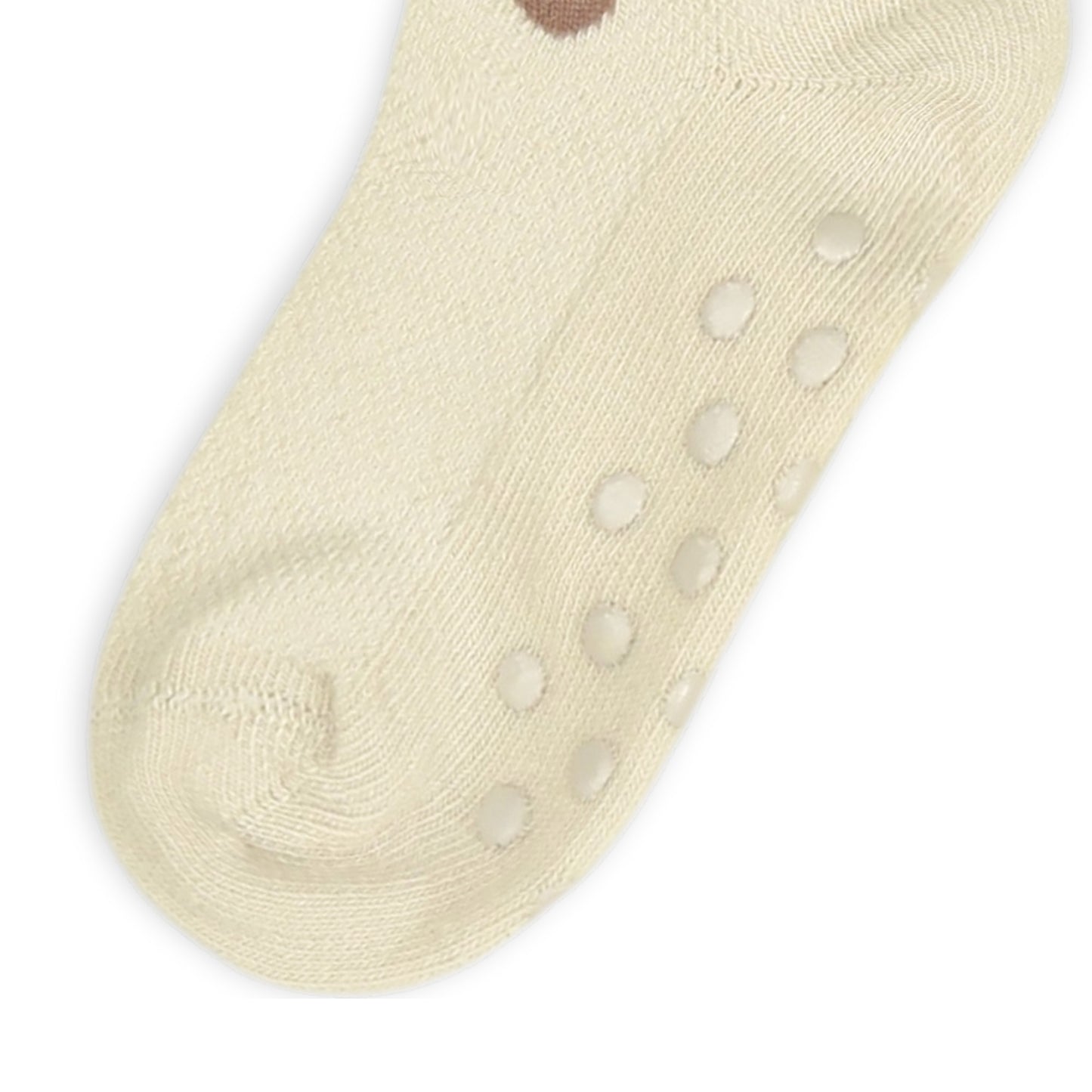 BEIGE AND ASH WHITEDUAL-TONE GIRL SOCKS PK-2
