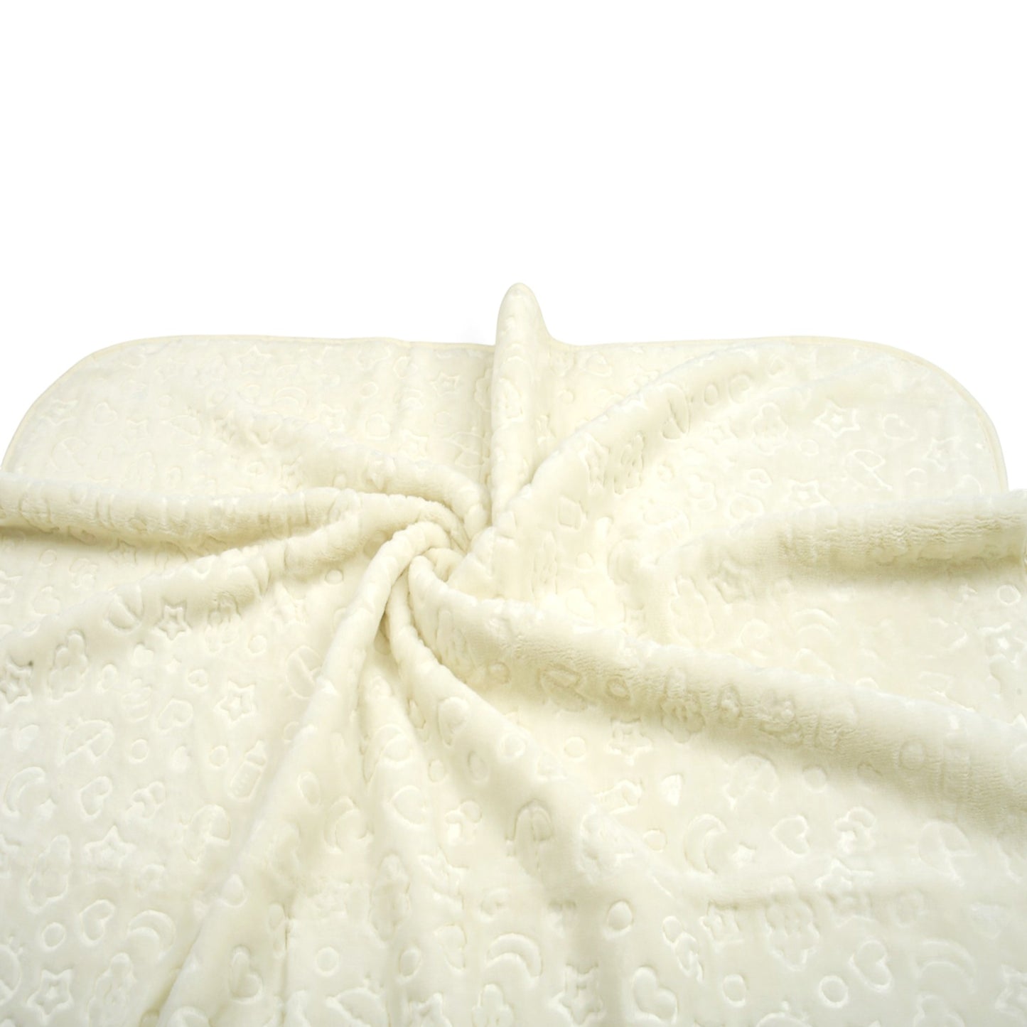 CREAM BABY ICONS EMBOSSED BLANKET