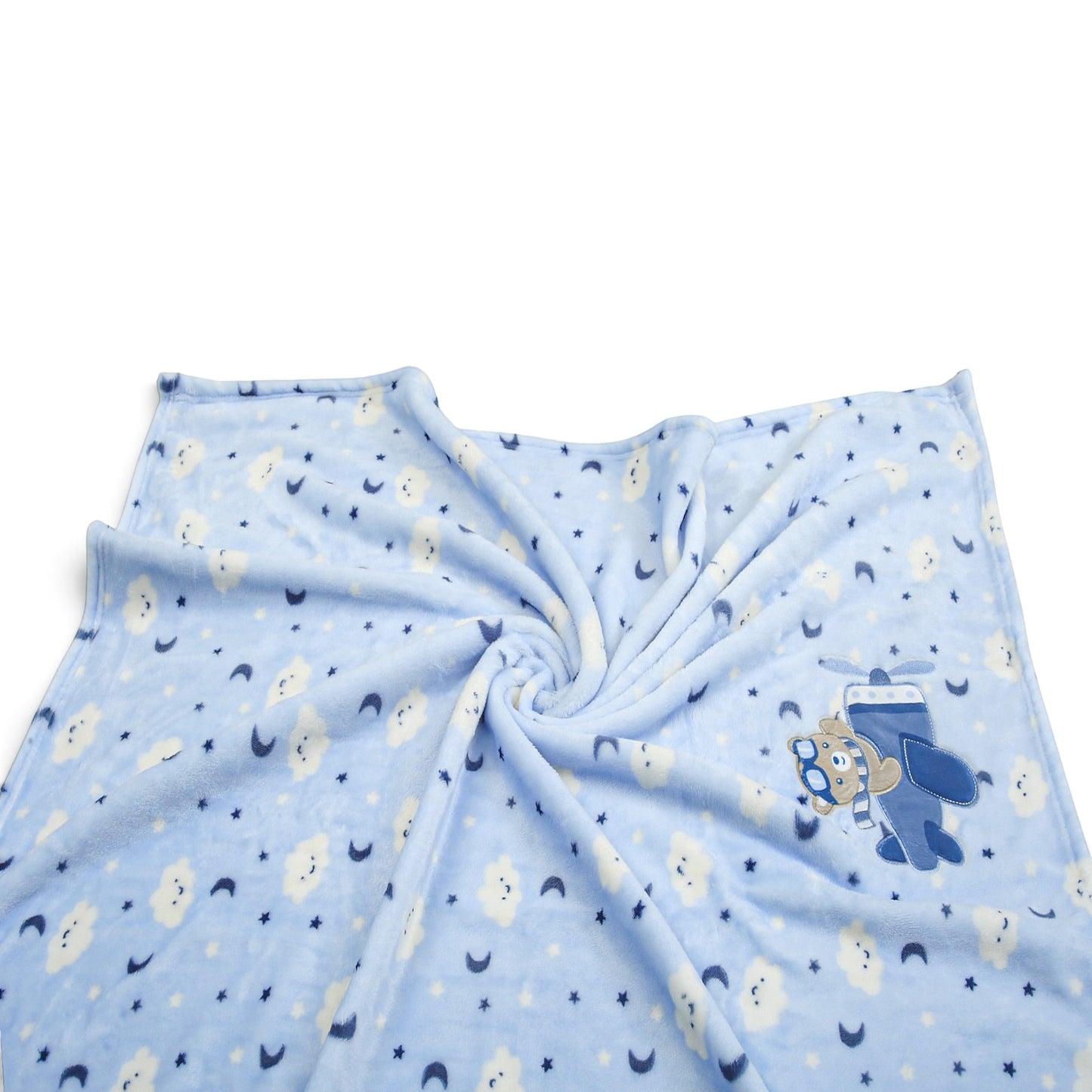 BLUE CLOUD & MOON BLANKET