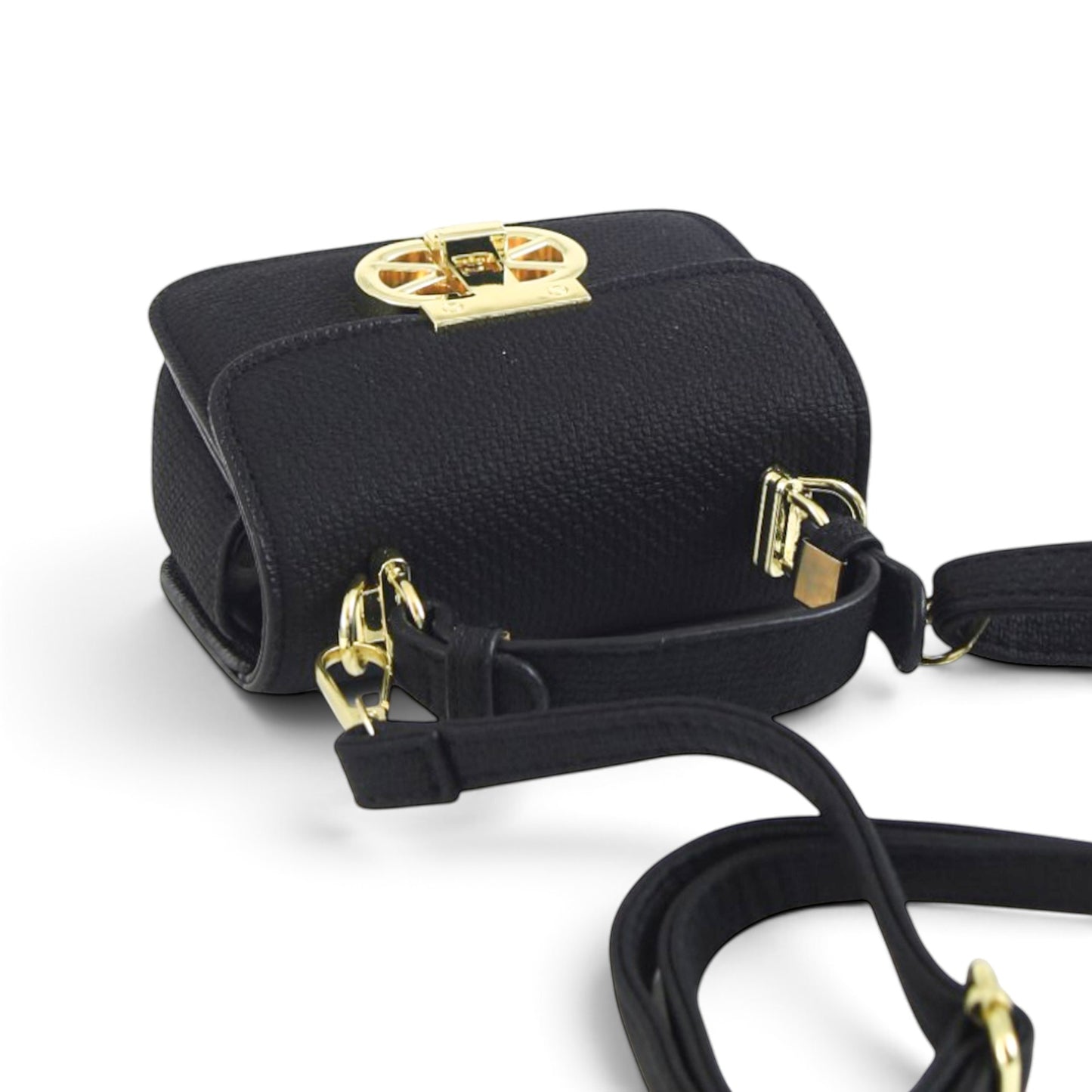 Chic Black Top-Handle Mini Bag