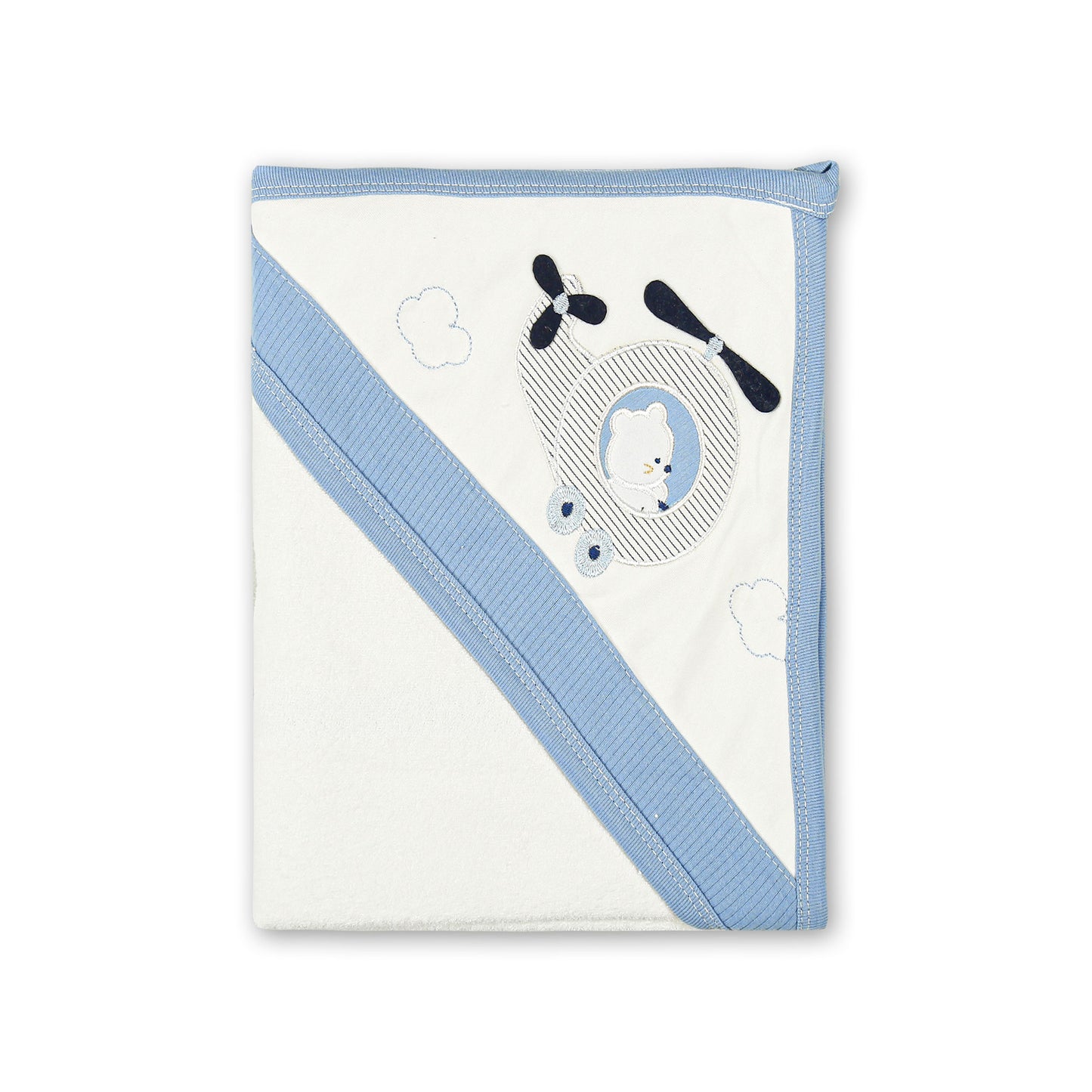 HELICOPTER TEDDY HOODED BATH TOWEL