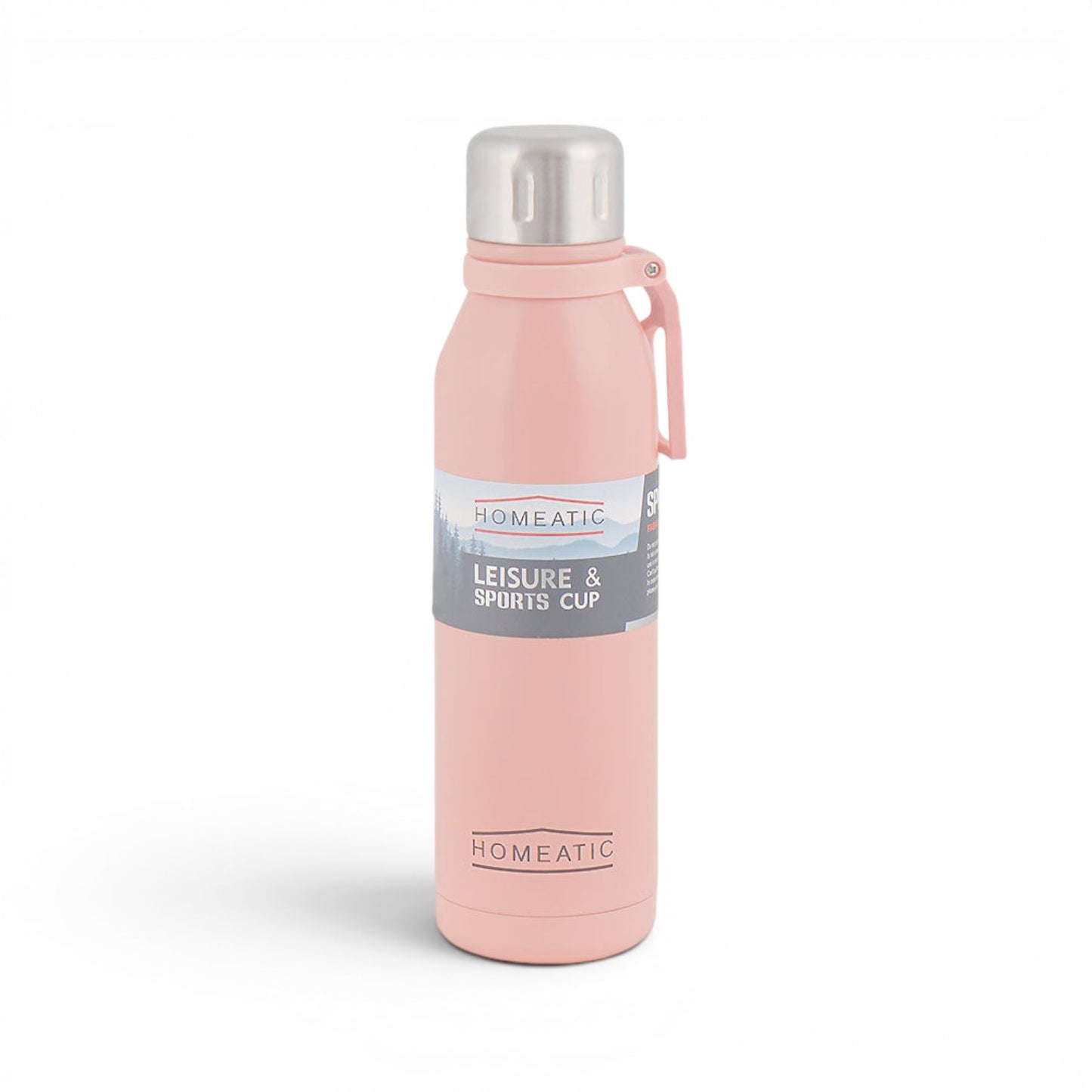 HOMEATIC STEEL WATER BOTTLE 700 ML PINK