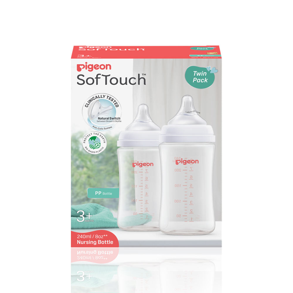 SOFTOUCHâ„¢ BPP NURSING BOTTLE PP 240ML TWIN PACK