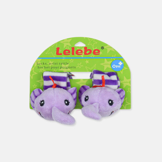 PURPLE ELEPHANT WRIST RATTLES