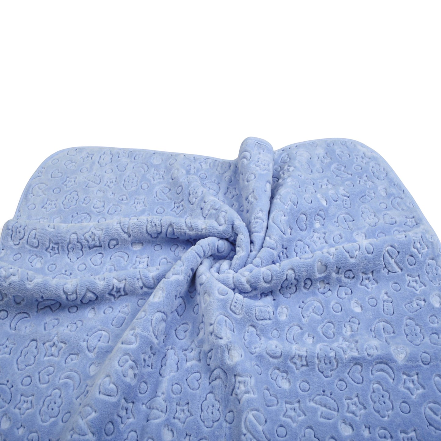 BLUE ICONS EMBOSSED BLANKET