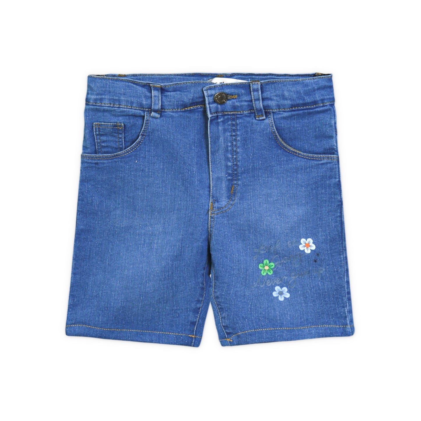 LIGHT BLUE FLOWER MOTTO SHORT