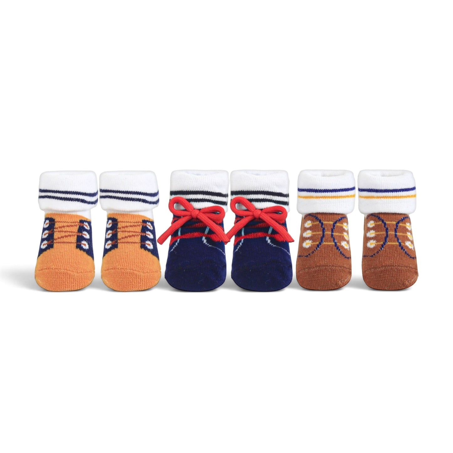 BABY DECORATIVE FLOWER & DOT BOOTIES PK-3