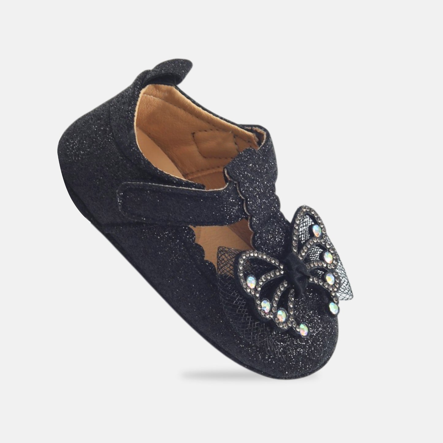 Black Glitter Shimmer Pre-Walker