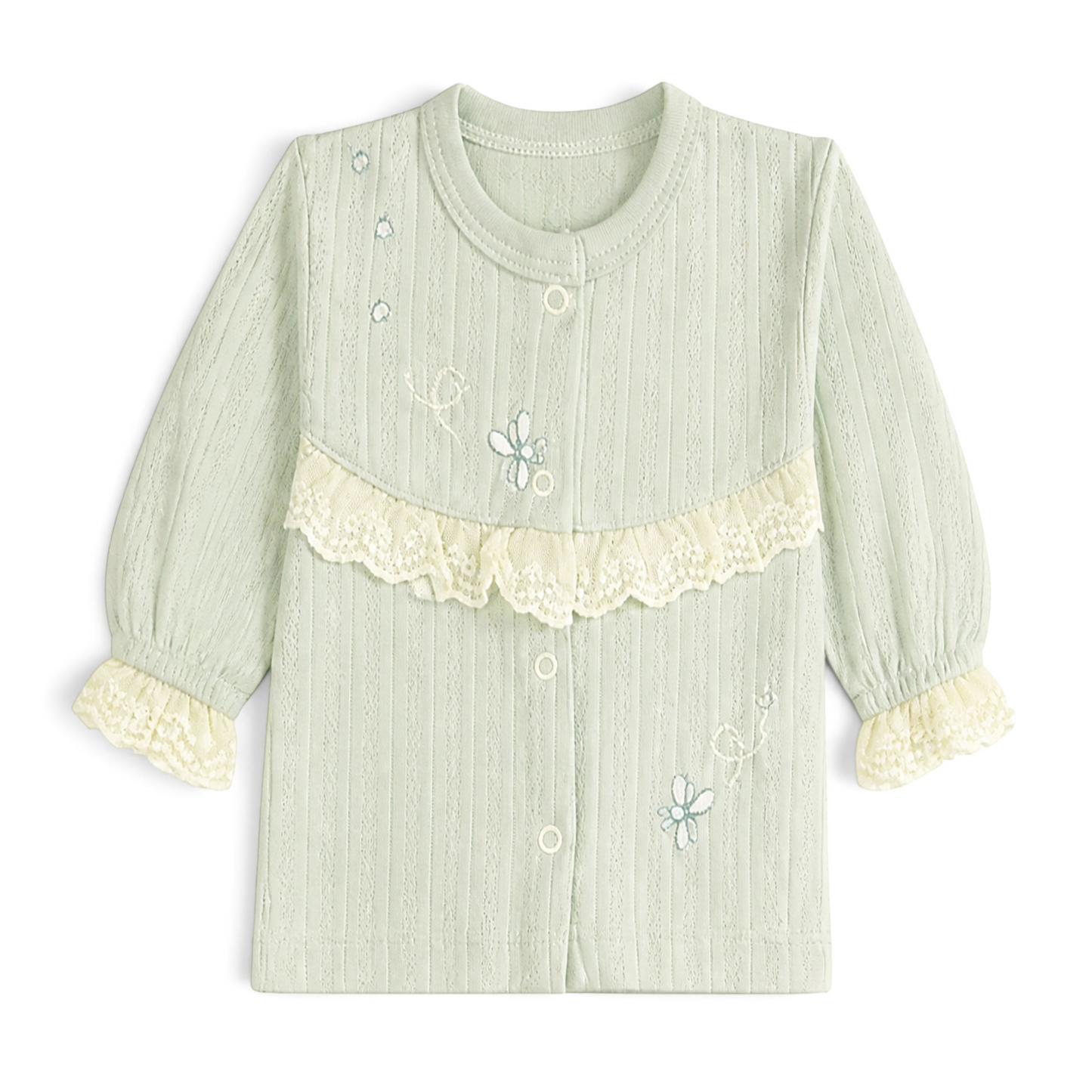 SAGE GREEN VEST STYLE BABY GIRL GIFT SET