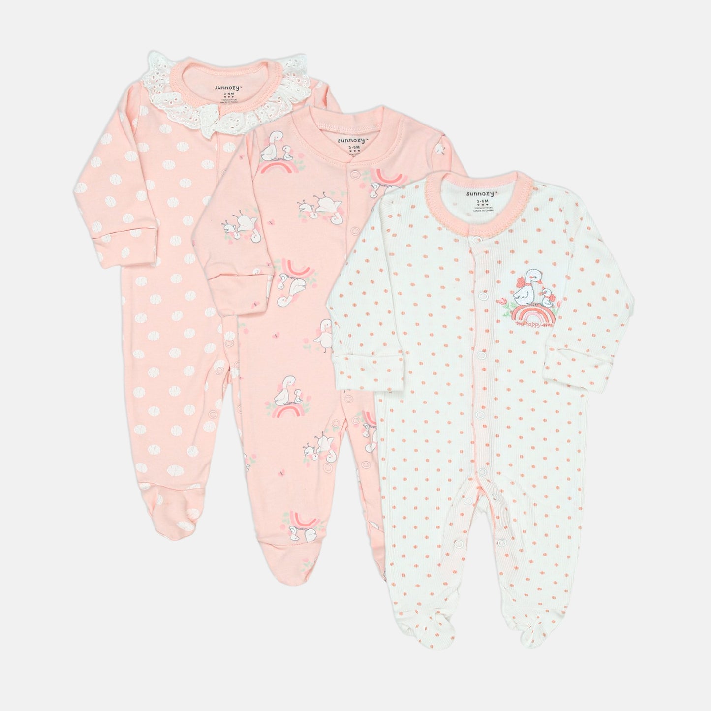 Little Duck Sleepsuits Pk-3