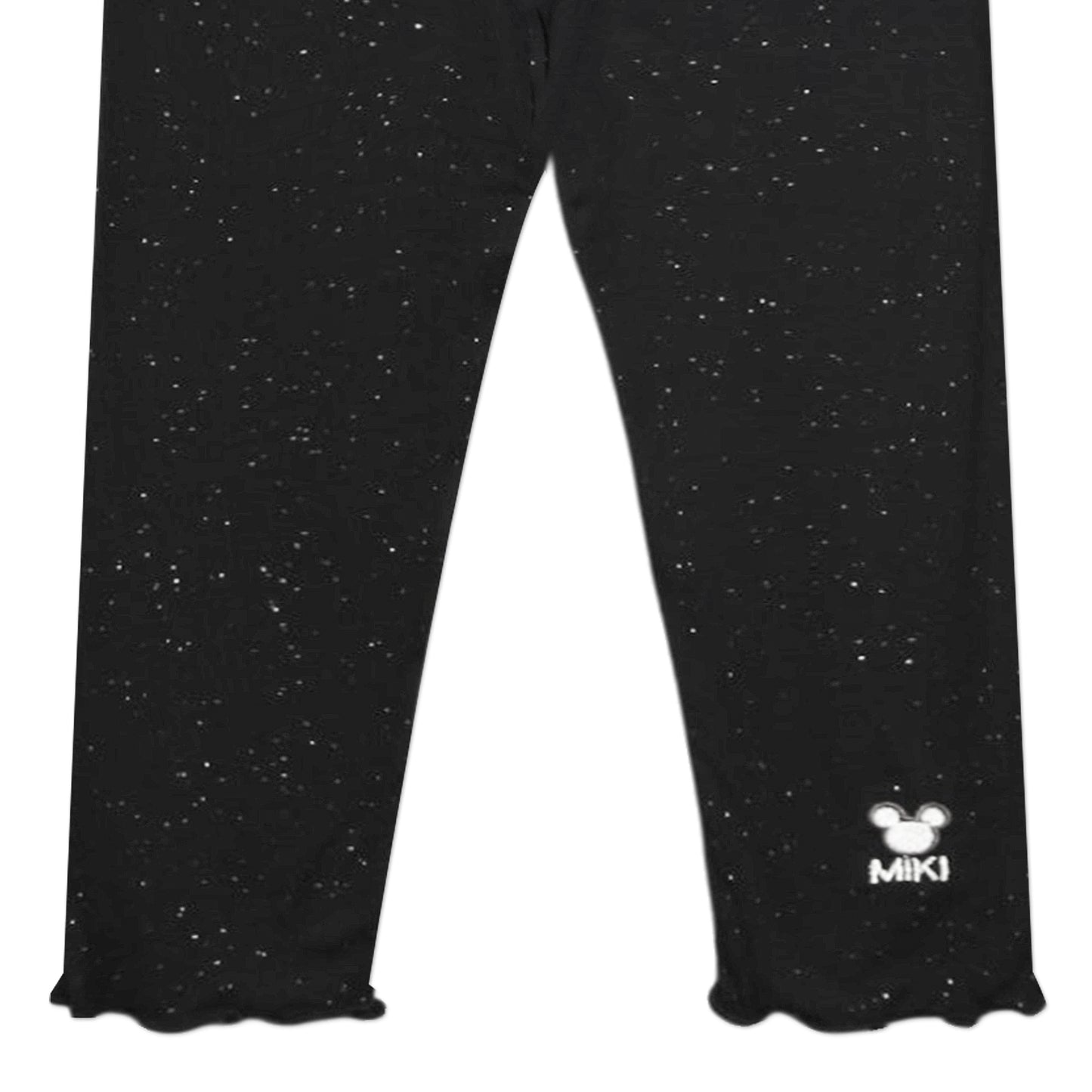 BLACK GLITTER MICKEY TROUSERS