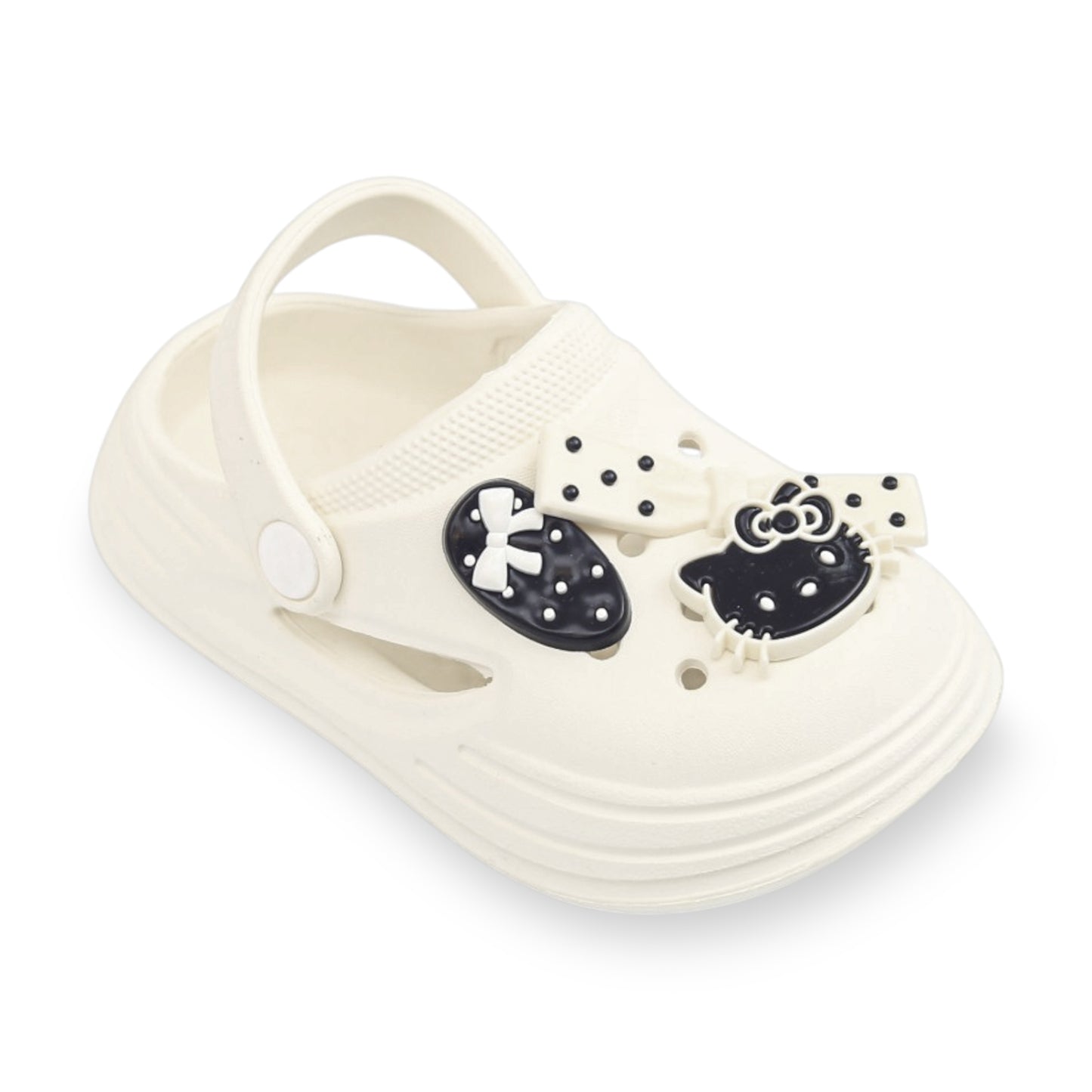 GIRL'S HELLO KITTY CROCS – WHITE/BLACK