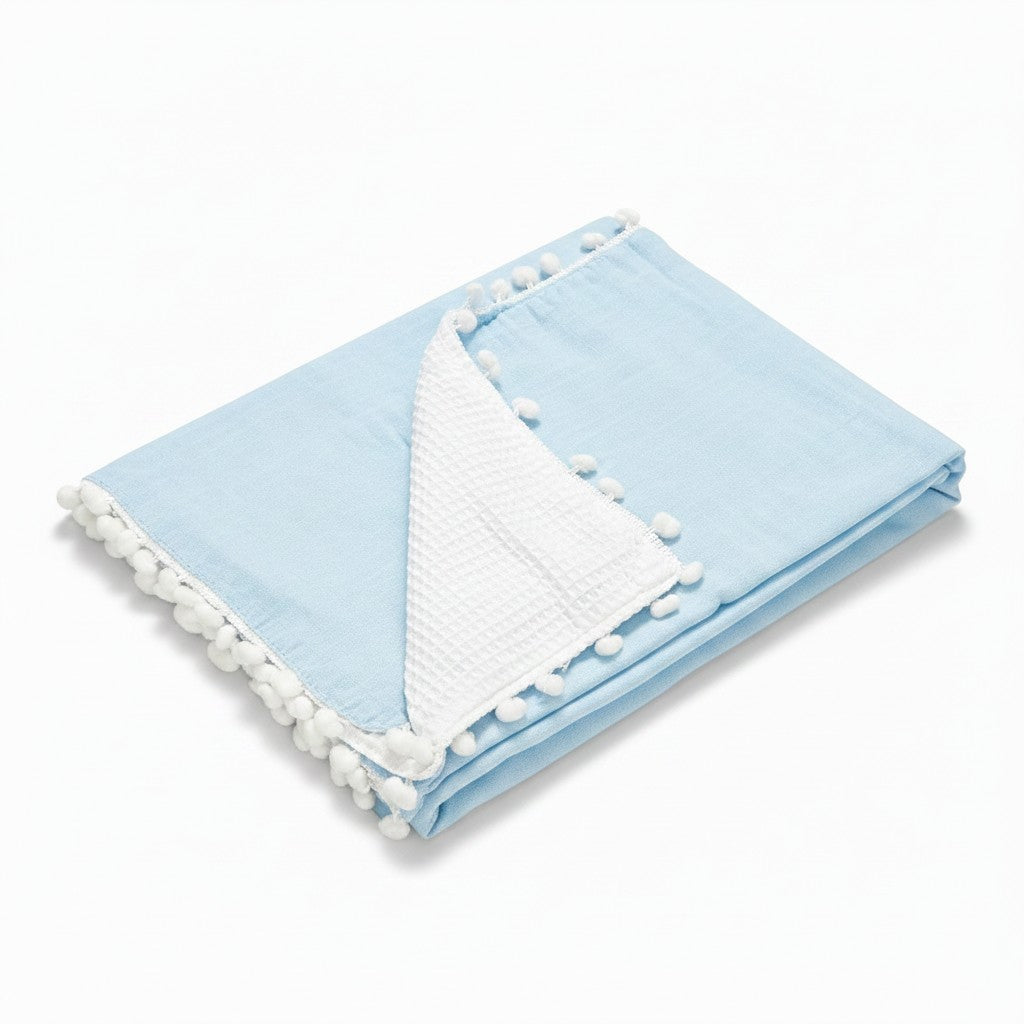 MUSLIN WRAPPING SHEET - SKY BLUE