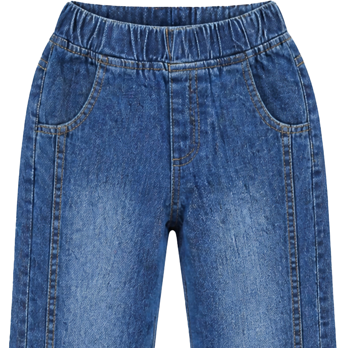 BABY GIRL LIGHT WASH DENIM JEANS WITH BOW ACCENT