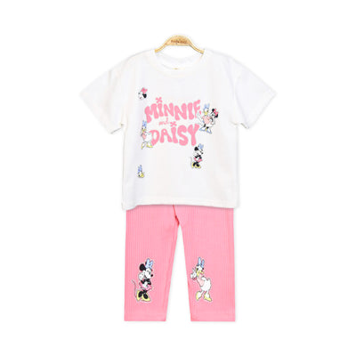 MINNIE AND DAISY PINK RIBBED SUIT