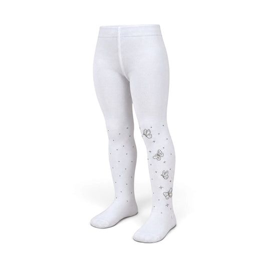 LEGGINGS BUTTERFLY AND POLKA DOT WHITE