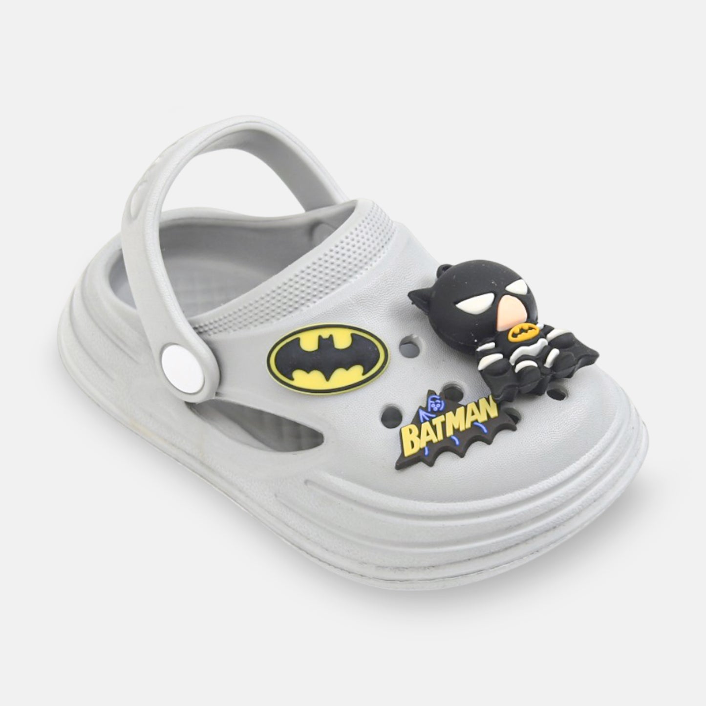 BOY'S BATMAN CLOG – GREYISH WHITE