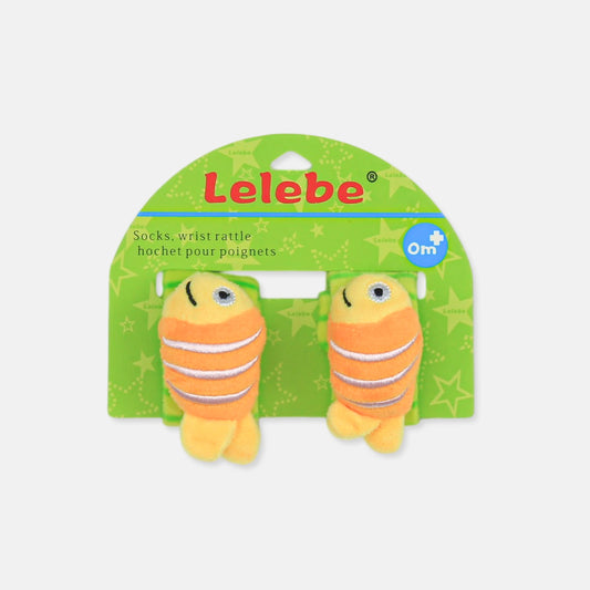 VIBRANT SEA FRIENDS WRIST RATTLES ORANGE