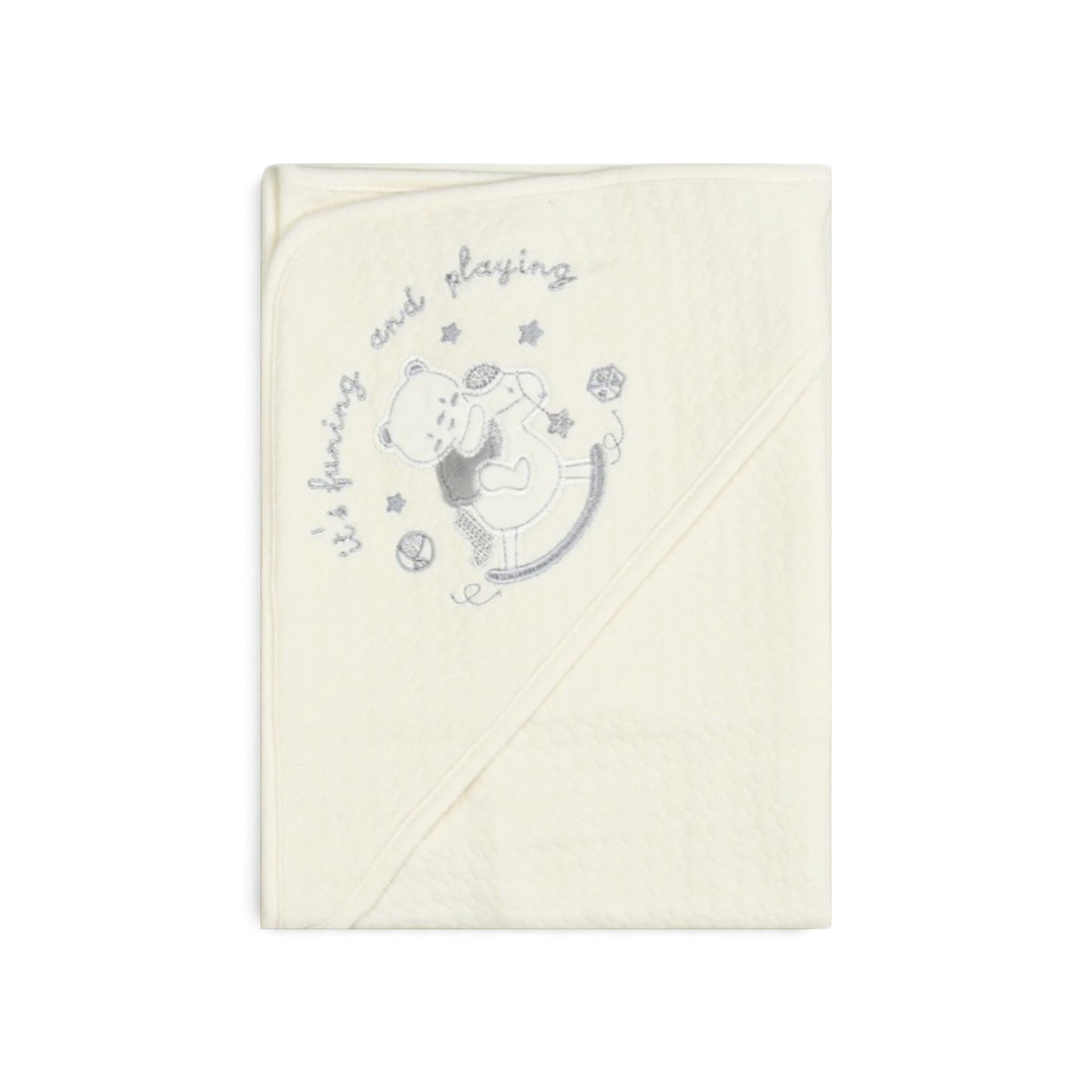 OFF-WHITE HOODED ROCKING BEAR WRAPING SHEET