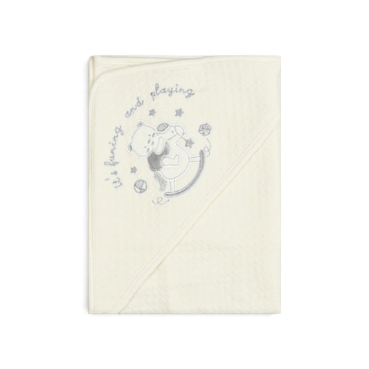 OFF-WHITE HOODED ROCKING BEAR WRAPING SHEET