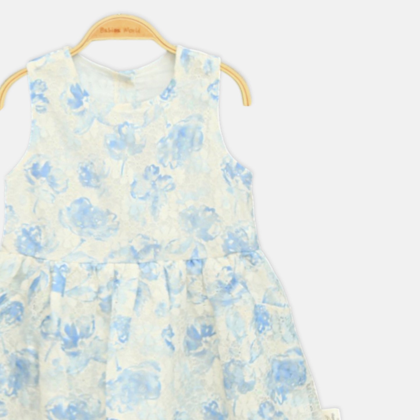 Blue Floral Lace Dress