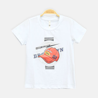 White Brooklyn Cap Tee