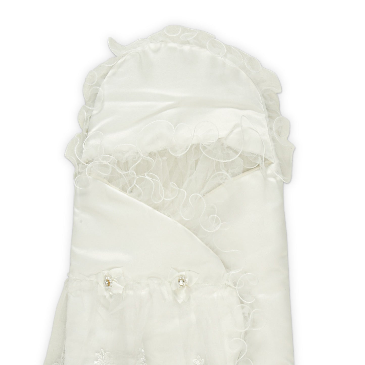 IVORY ELEGANCE EMBROIDERED HOODED CARRY NEST