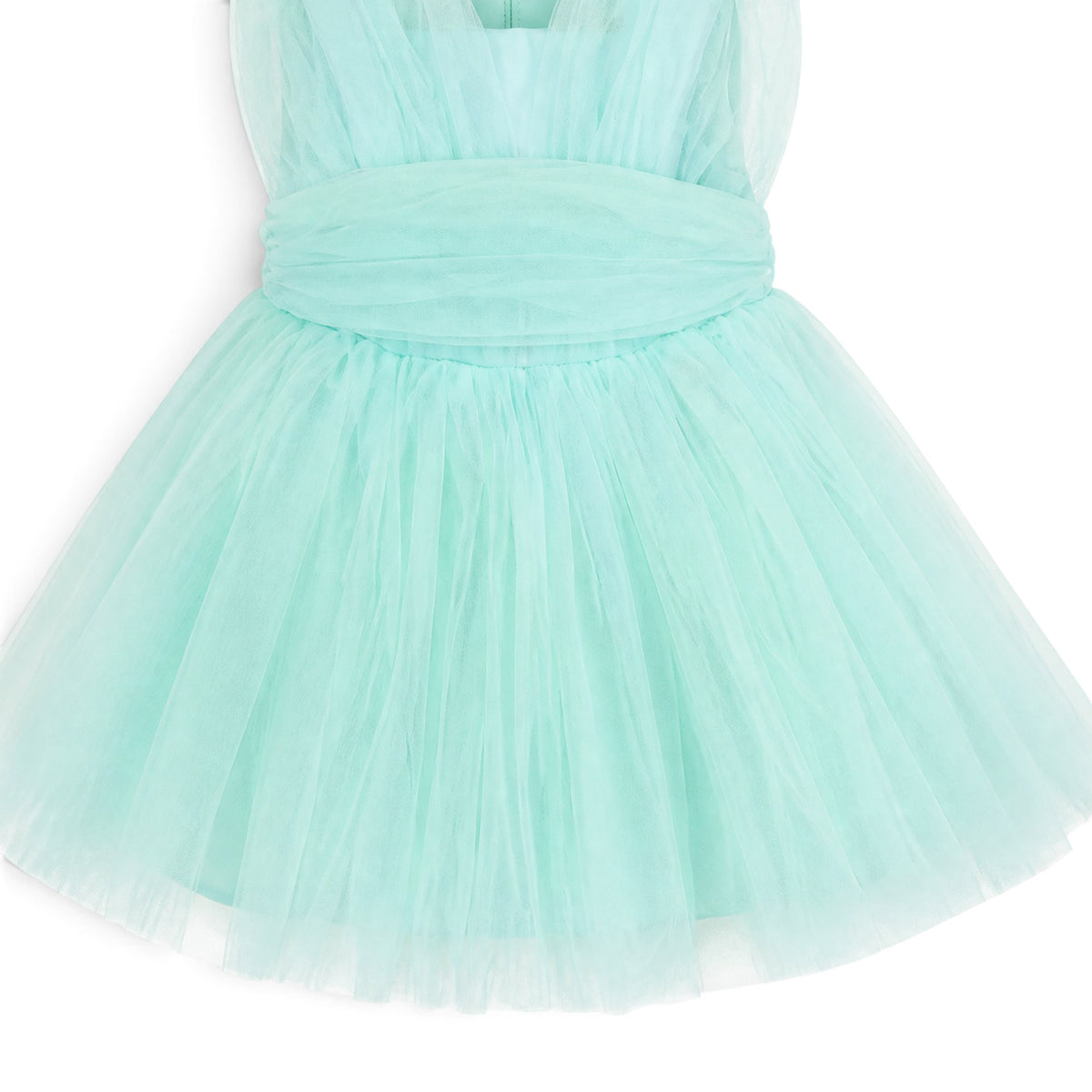 BABY GIRL MINT GREEN TULLE PARTY DRESS WITH HEADBAND