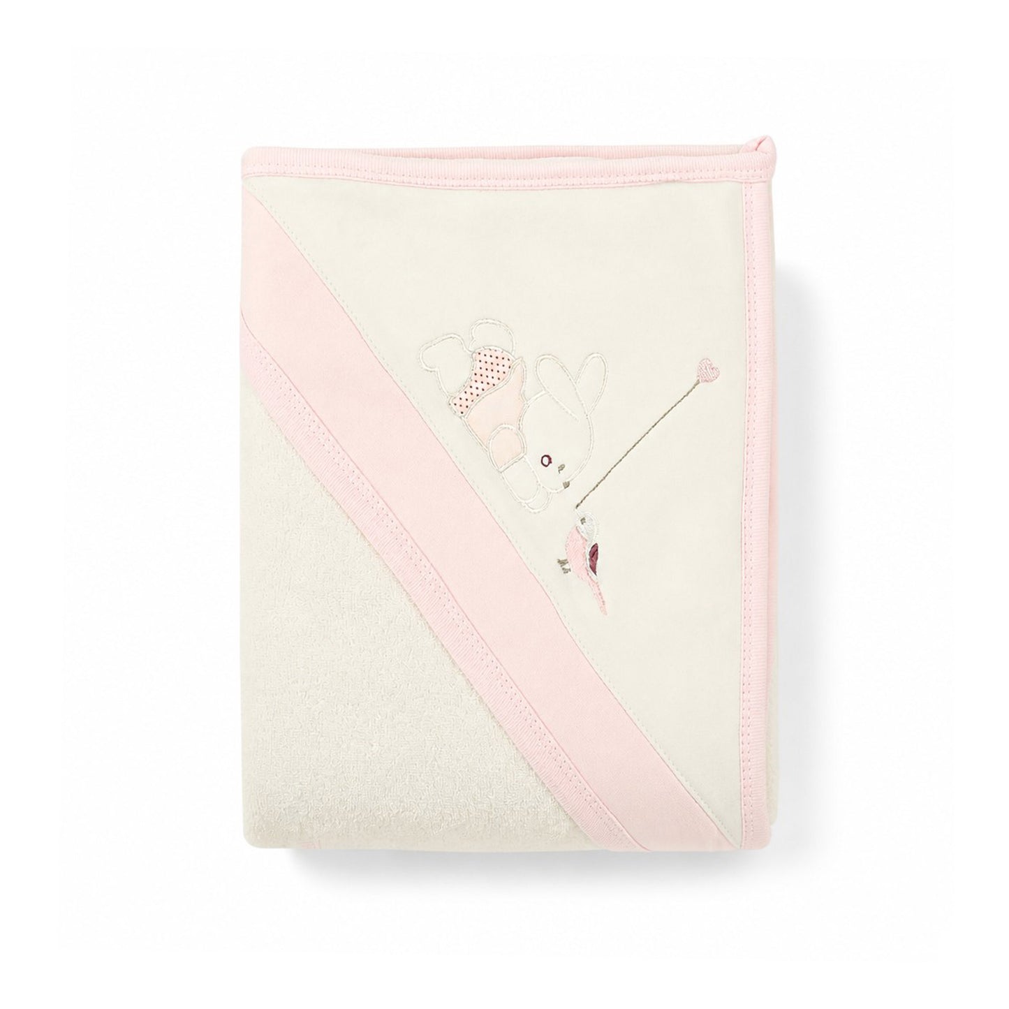 BUNNY WITH BALLOON HOODED BATH TOWEL