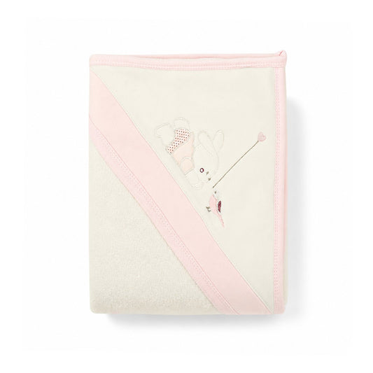 BUNNY WITH BALLOON HOODED BATH TOWEL