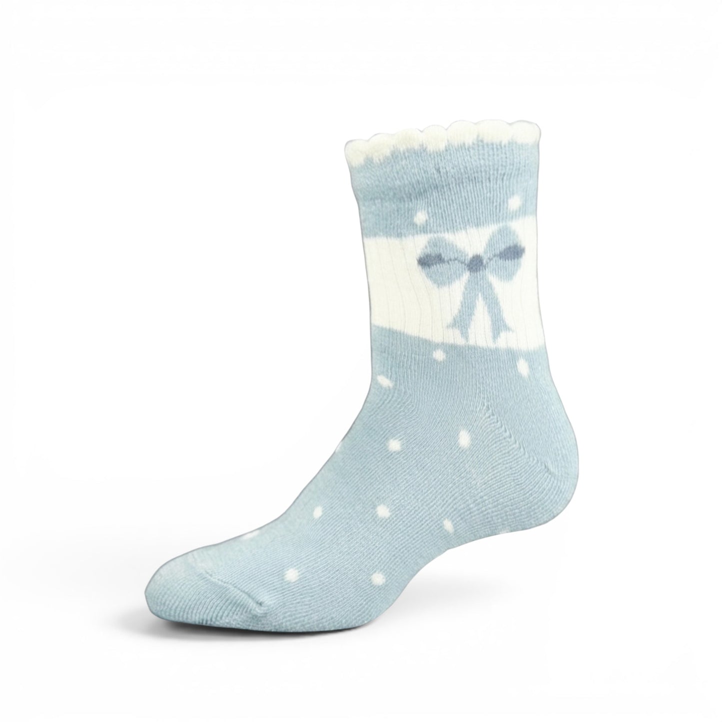 BLUE POLKA DOT GIRL SOCKS