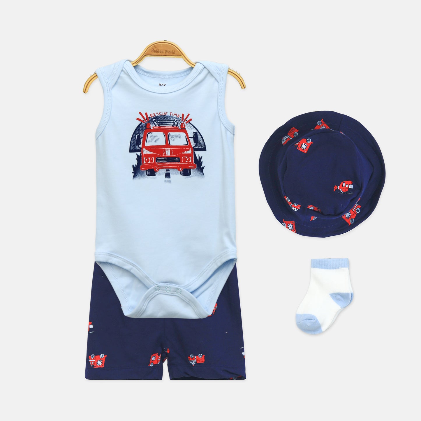 4-Piece Red Bus Set