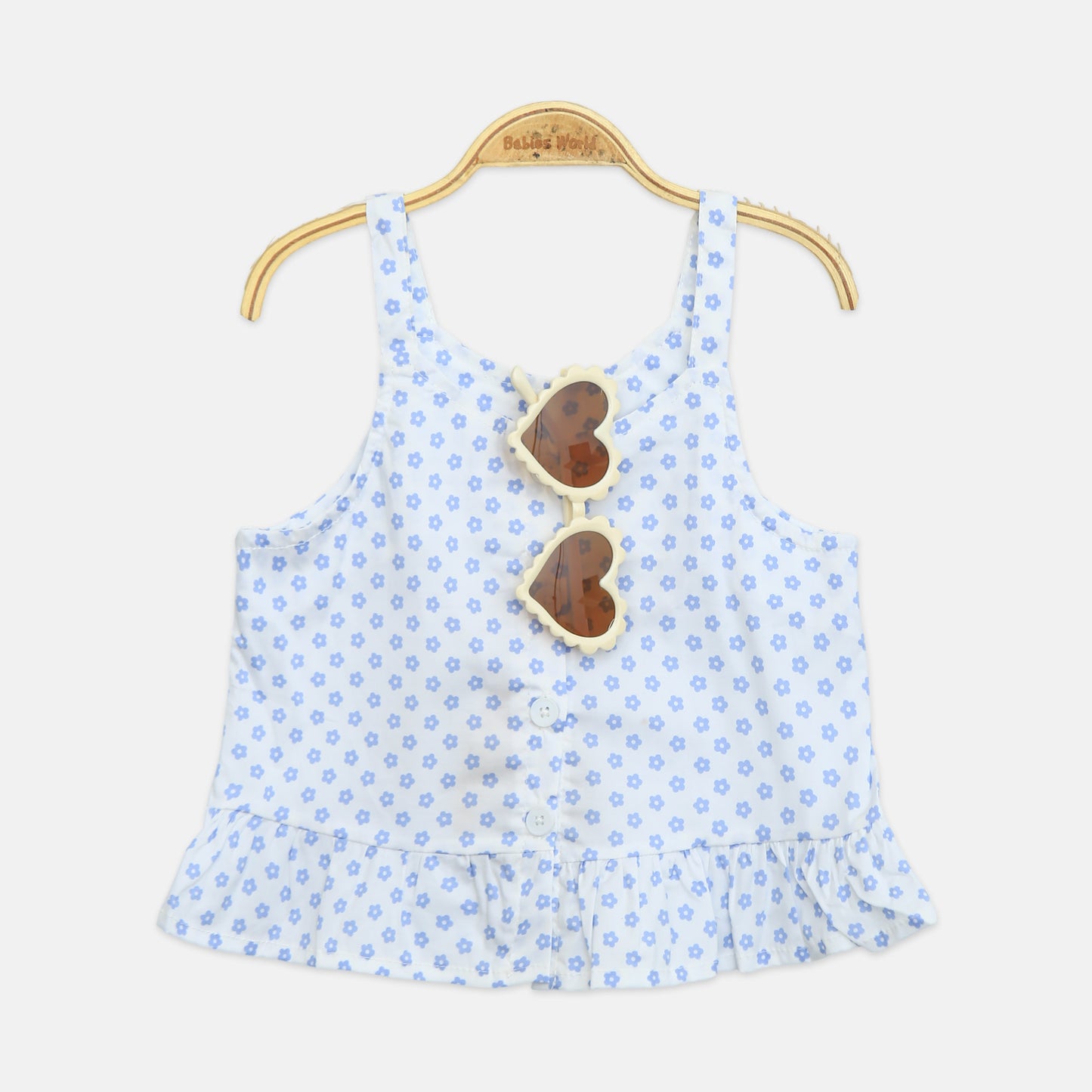 2-Piece Floral Tank Set With Sunglasses