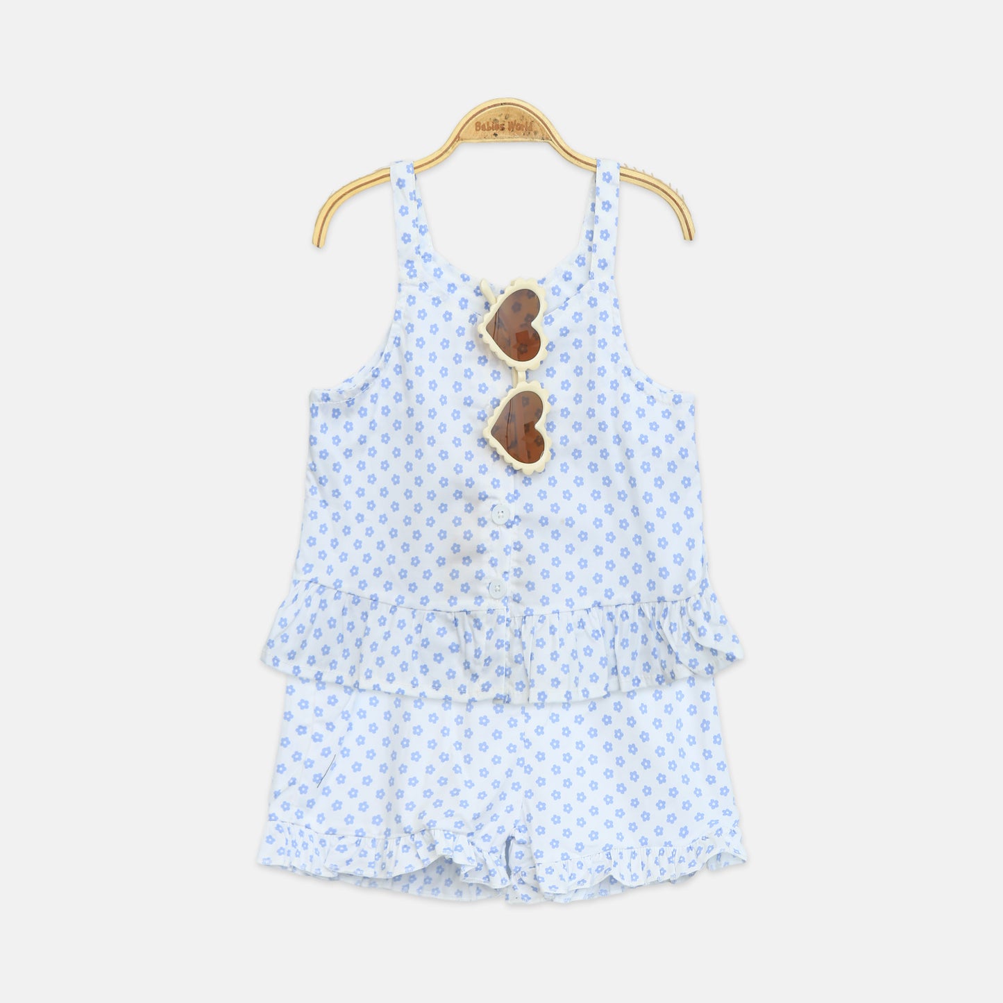 2-Piece Floral Tank Set With Sunglasses