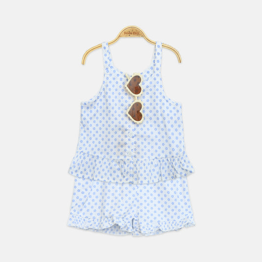 2-Piece Floral Tank Set With Sunglasses