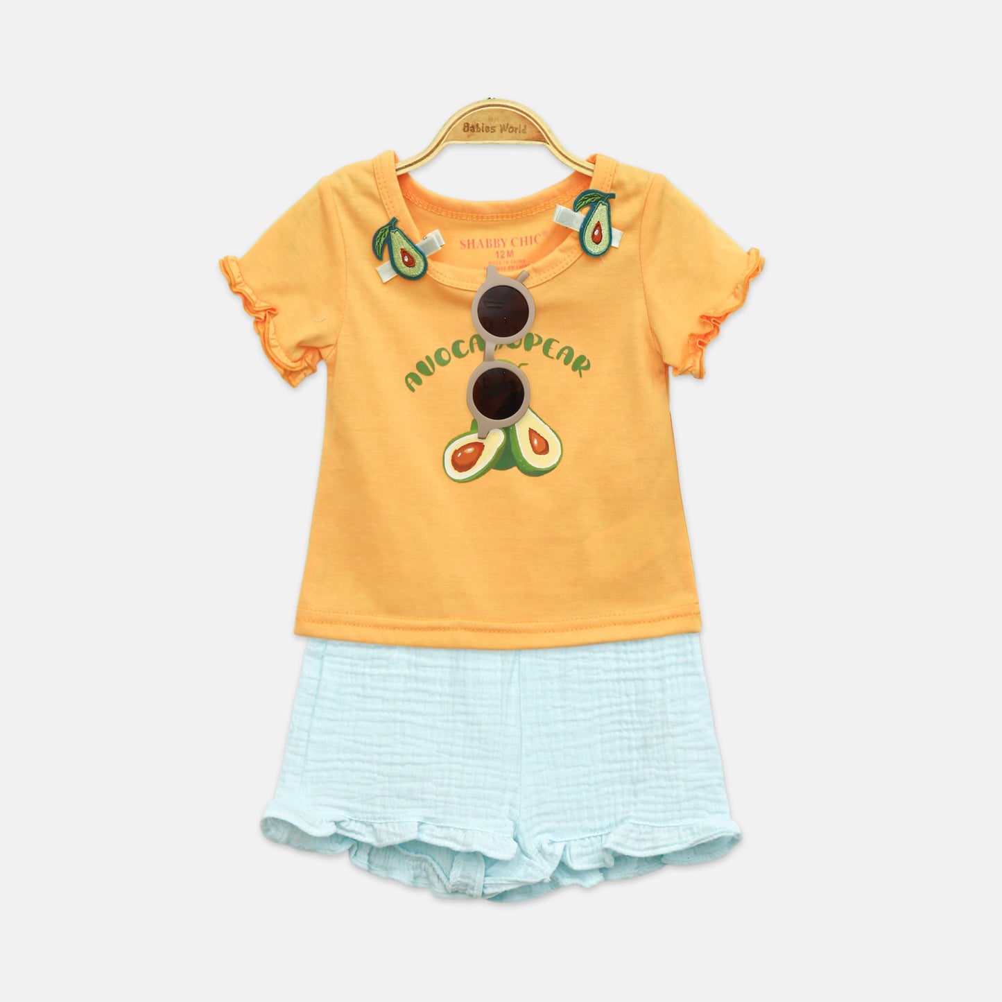 Avocado 3-Piece Suit Set With Sunglasses