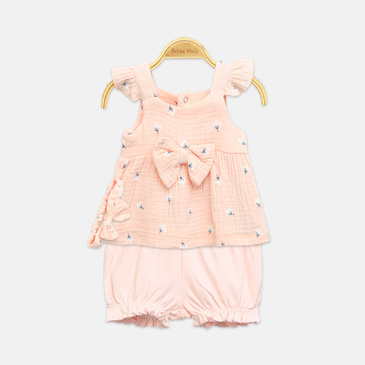 3-Piece Daisy Dress & Bow Set
