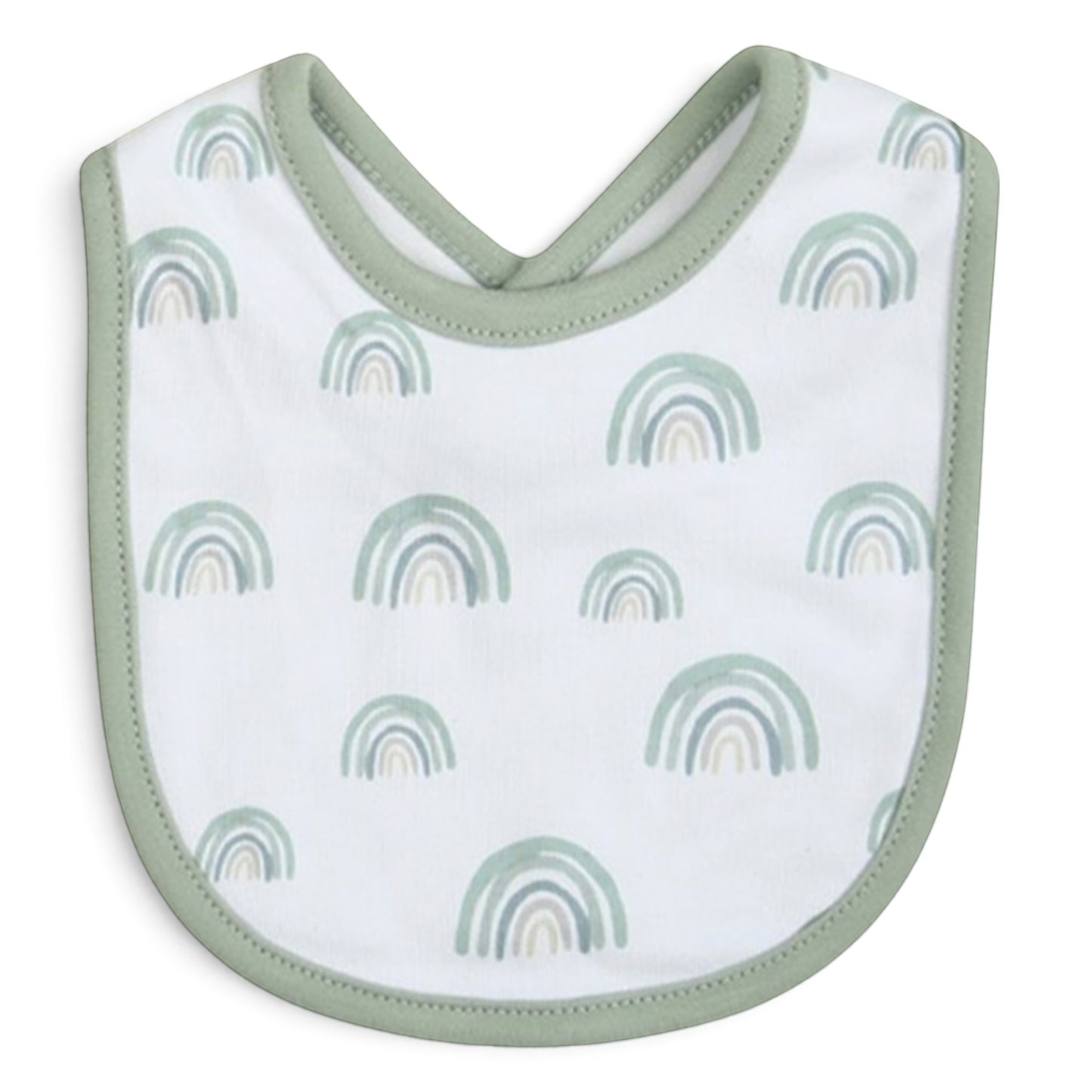 RAINBOW-THEMED INFANT BIBS PK-2 & 2 BOOTIES