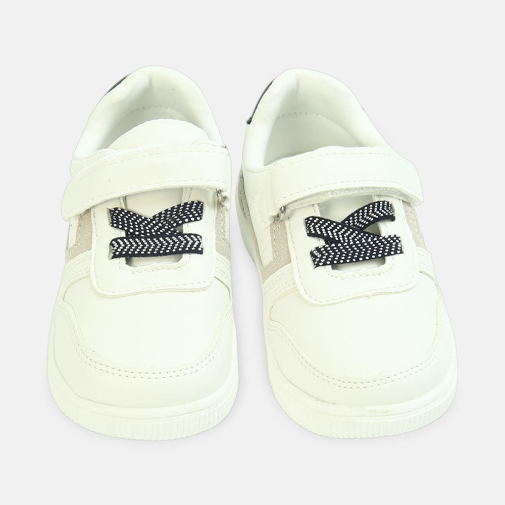Boy Canvas Glossy White Sneakers