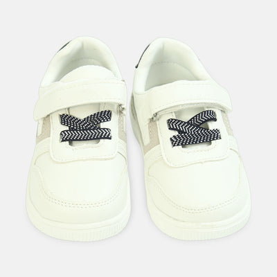 Boy Canvas Glossy White Sneakers