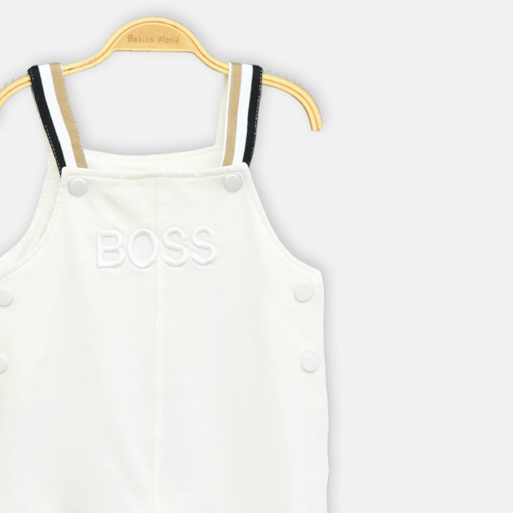 Boys' White Dungaree