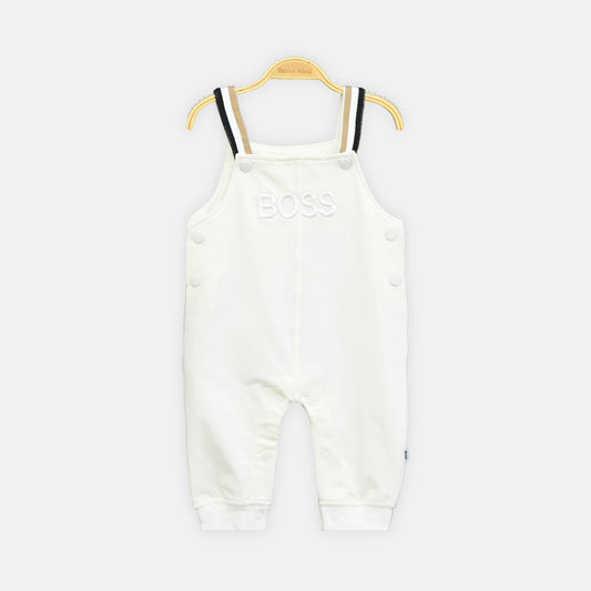Boys' White Dungaree