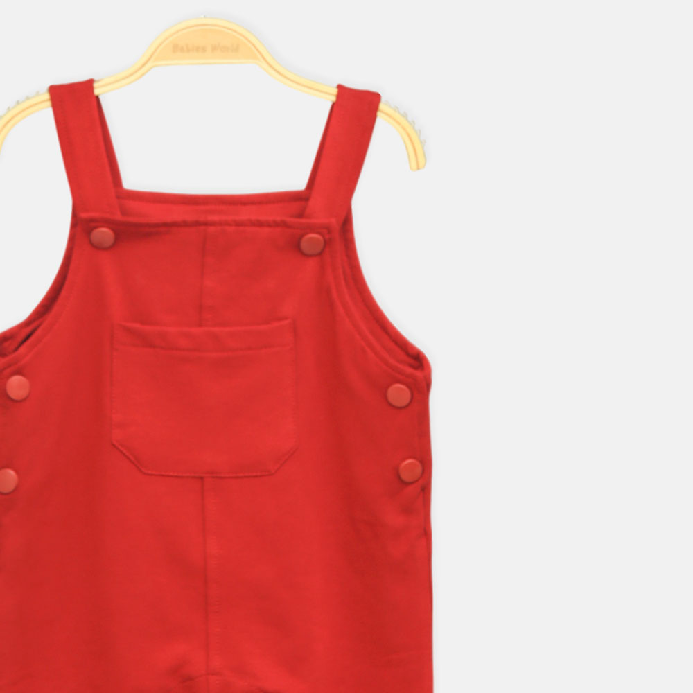 Boys' Maroon Dungaree