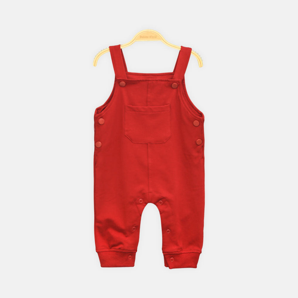 Boys' Maroon Dungaree