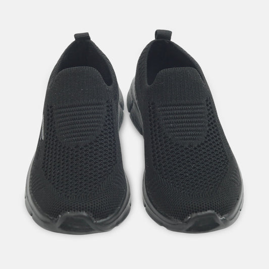 Boy All-Black Breathable Knit Joggers