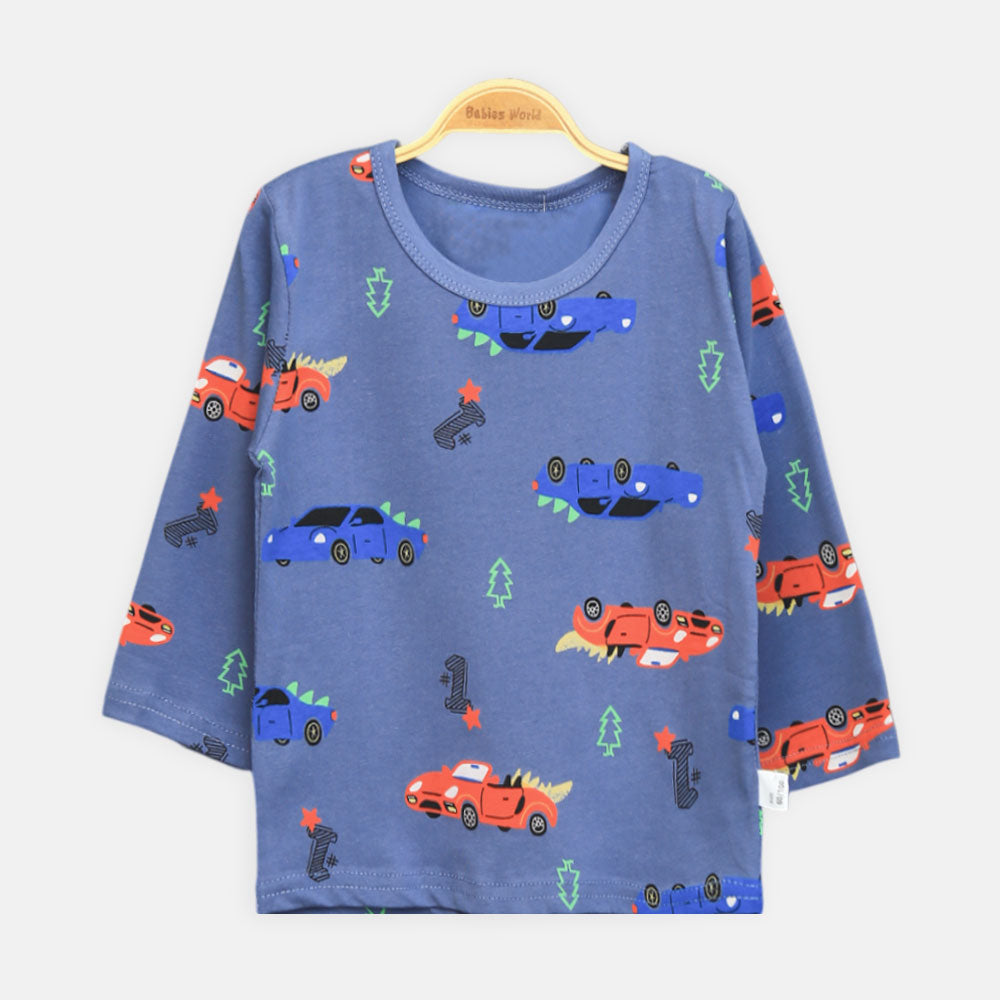 Boy Speed Car Blue Night Suit